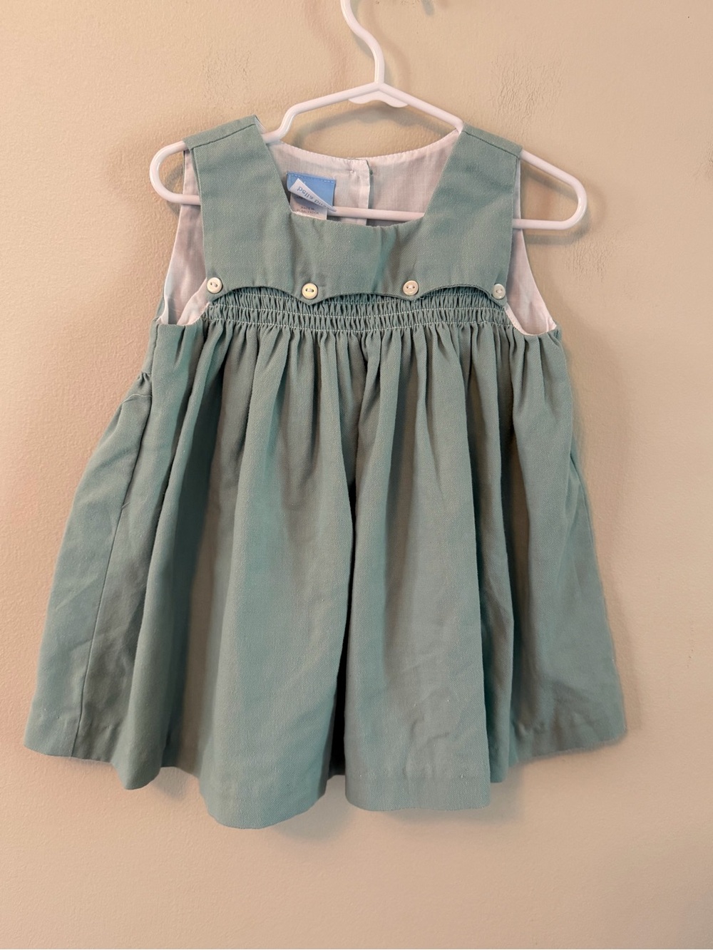 Bella Bliss Sage Green Pinafore Dress
